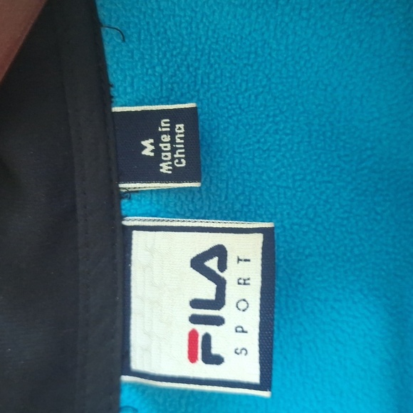 Fila Women's Blue and Black Fleece Jacket Size M - Picture 7 of 9